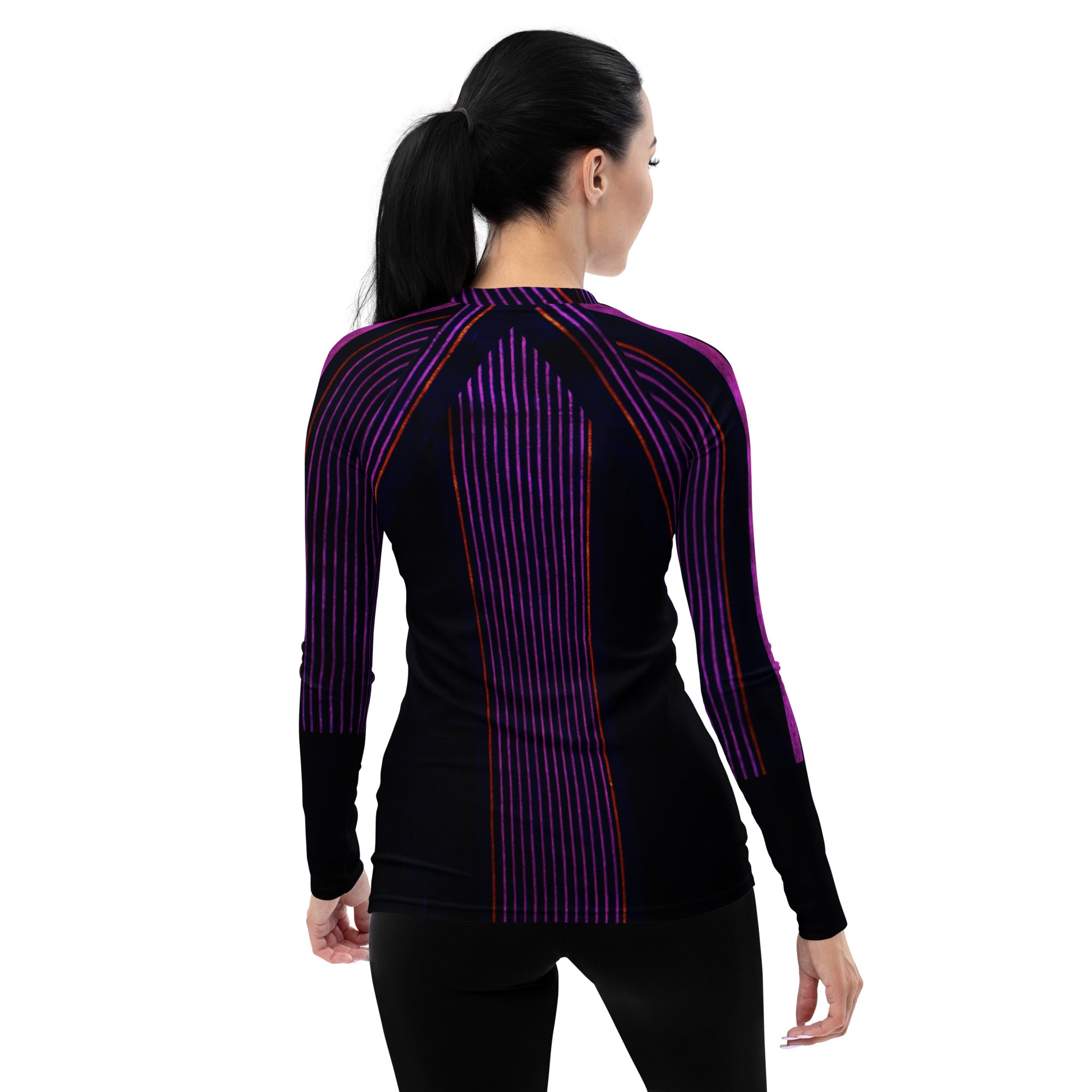 Women's Long-sleeved Gym Top. Dancer or Runner top. Surfer's Rashguard. Cool Streetwear Fashion Top. Peppermint by WickedYo
